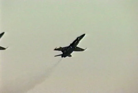 2 jets flyby Stock Footage 299954