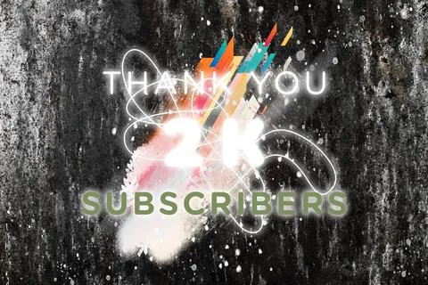 2 K subscribers celebration greeting banner with  Gleam Design Stock Illustration
