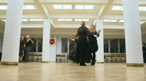 2 Ladies Dancing Together in Dance Place Stock Footage 67251072