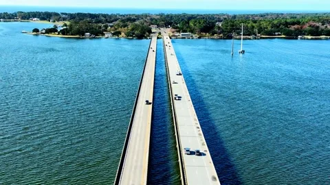 2 Lane Highway Drone View Stock Footage 320954426