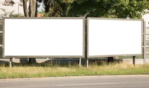 2 Large billboards Stock Photos