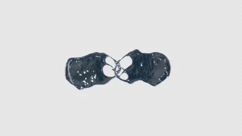2 Liquid drops Colliding and splashing Stock Footage 334830133