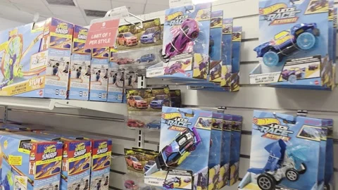 2 May 2024 Dallas, Texas - Walking Mattel Toy Store Stock Footage 329061187