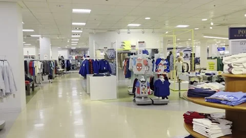 2 May 2024 Los Angeles, California - Walking Macys Simon Mall Stock Footage 307575361