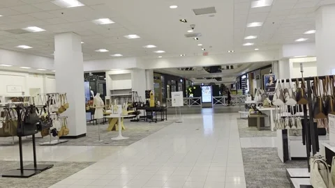 2 May 2024 Los Angeles, California - Walking Macys Simon Mall Stock Footage 307575465