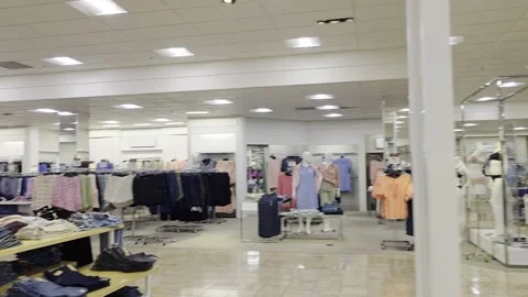 2 May 2024 Los Angeles, California - Walking Macys Simon Mall Stock Footage 307575467