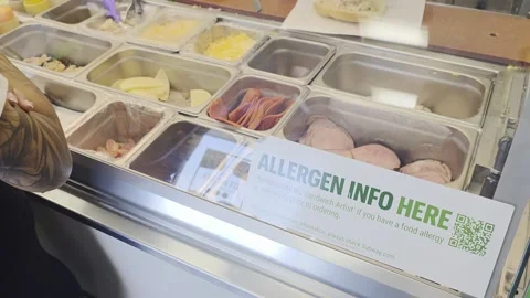 2 May 2024 Los Angeles, California - Inside Subway Restaurant Lobby Food Stock Footage 320210827