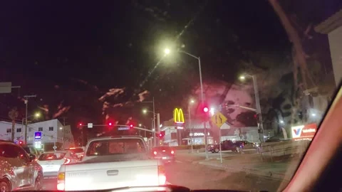 2 May 2024 Los Angeles, California - Driving Interstate Freeway Night Street Stockbeeldmateriaal 321022453