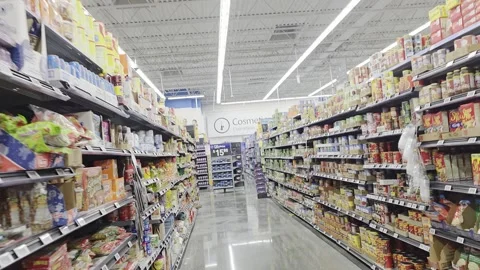 2 May 2024 Los Angeles, California - Walking Walmart Retailer Store Stock Footage 321562053