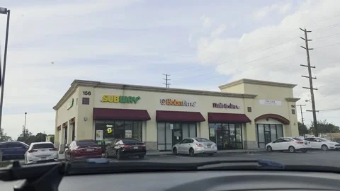 2 May 2024 Los Angeles, California - Walking Subway Restaurant Street Stock Footage 321659268