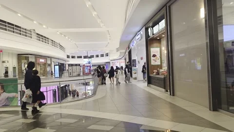 2 May 2024 Los Angeles, California - Walking Inside of Macys Mall Stock Footage 333356956