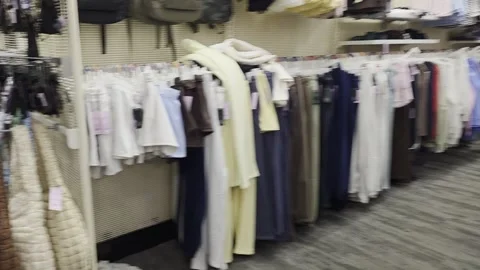 2 May 2024 Los Angeles, California - Walking Inside of Macys Mall Stock Footage 333357059