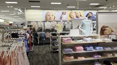 2 May 2024 Los Angeles, California - Walking Inside of Macys Mall Stock Footage 333357074