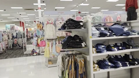 2 May 2024 Los Angeles, California - Walking Inside of Macys Mall Stock Footage 333357082