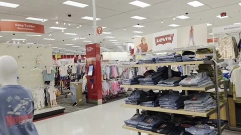 2 May 2024 Los Angeles, California - Walking Inside of Macys Mall Stock Footage 333357086
