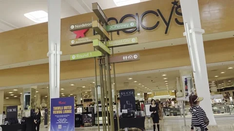 2 May 2024 Los Angeles, California - Walking Inside of Simon Shopping Mall Stock Footage 338353287