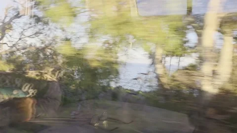 2 May 2024 Los Angeles, California - Riding Amtrak Train Near Ocean Stock Footage 339958505
