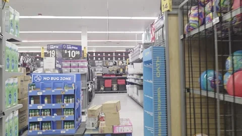 2 May 2024 Los Angeles, California - Walking Target Walmart Retailer Stock Footage 340105596