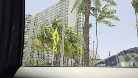 2 May 2024 Miami, Florida - Driving Downtown Interstate Building Video stock 333866337