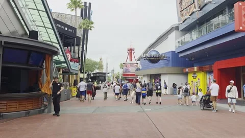 2 May 2024 Miami, Florida - Walking Universal Studios Theme Park Stock Footage 333933436
