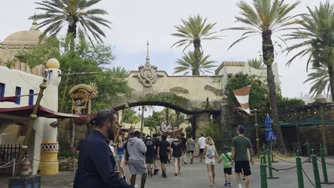 2 May 2024 Miami, Florida - Walking Universal Studios Theme Park Video stock 333933458