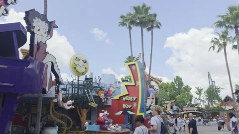 2 May 2024 Orlando, Florida - Walking Universal Studios Theme Park Stock Footage 334941572