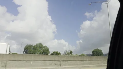 2 May 2024 Seattle, Washington - Driving Interstate Tree Freeway Street Stock Footage 338300403