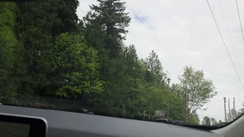 2 May 2024 Seattle, Washington - Driving Interstate Freeway Mountain Street Stock Footage 338407516