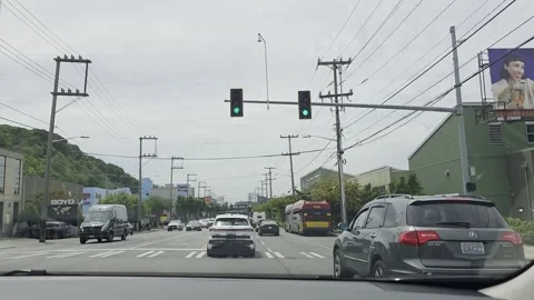 2 May 2024 Seattle, Washington - Driving Interstate Freeway Mountain Street Stock Footage 339092834