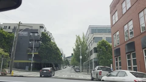 2 May 2024 Seattle, Washington - Driving Interstate Freeway Mountain Street Stock Footage 339092852