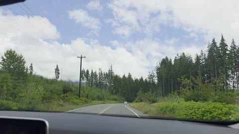 2 May 2024 Seattle, Washington - Driving Interstate Freeway Mountain Street Stock Footage 339117281