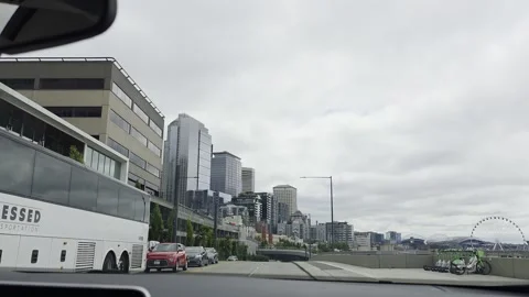 2 May 2024 Seattle, Washington - Driving Interstate Freeway Mountain Street 스톡 동영상 339118499