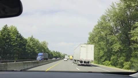 2 May 2024 Seattle, Washington - Driving Interstate Freeway Mountain Street Stock Footage 339138405