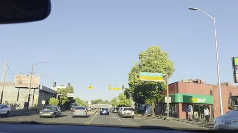 2 May 2024 Seattle, Washington - Driving Interstate Freeway Mountain Street Stock Footage 339221119