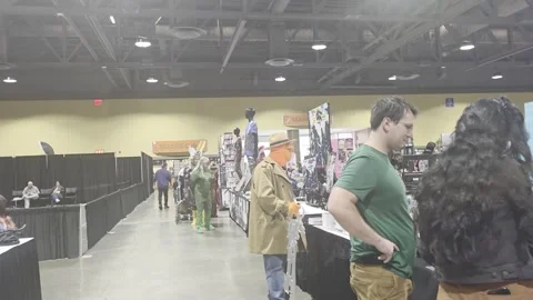 2 May 2026 Long Beach, California - Walking Comic Con Convention Stock Footage 345085355