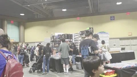 2 May 2026 Long Beach, California - Walking Comic Con Convention Stock Footage 345085412