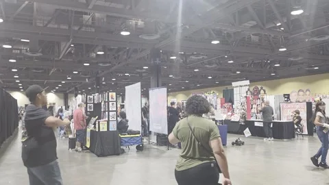 2 May 2026 Long Beach, California - Walking Comic Con Convention Stock Footage 345087104
