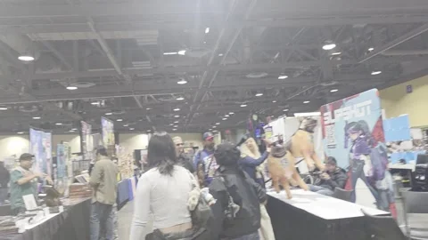 2 May 2026 Long Beach, California - Walking Comic Con Convention Stock Footage 345087280
