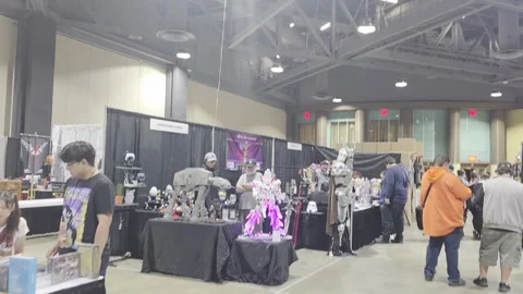 2 May 2026 Long Beach, California - Walking Comic Con Convention Stock Footage 345087529
