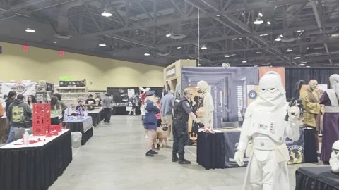 2 May 2026 Long Beach, California - Walking Comic Con Convention Stock Footage 345087588