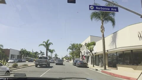 2 May 2026 Long Beach, California - Driving Interstate Freeway Mountain Street Stock Footage 345179251
