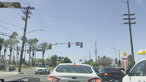 2 May 2026 Long Beach, California - Driving Interstate Freeway Mountain Street Stock Footage 345179274