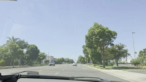 2 May 2026 Long Beach, California - Driving Interstate Freeway Mountain Street Stock Footage 345179300