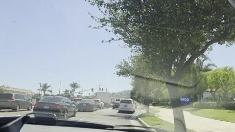 2 May 2026 Long Beach, California - Driving Interstate Freeway Mountain Street Stock Footage 345179304