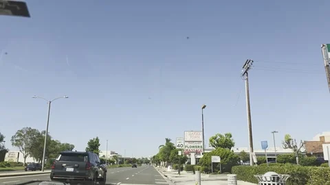 2 May 2026 Long Beach, California - Driving Interstate Freeway Mountain Street Stock Footage 345179402