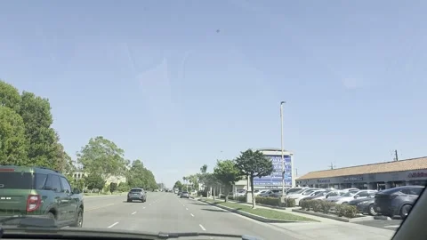 2 May 2026 Long Beach, California - Driving Interstate Freeway Mountain Street Stock Footage 345179437