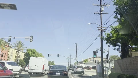 2 May 2026 Long Beach, California - Driving Interstate Freeway Mountain Street Stock Footage 345179540