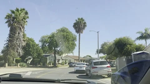 2 May 2026 Long Beach, California - Driving Interstate Freeway Mountain Street Stock Footage 345179547