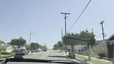 2 May 2026 Long Beach, California - Driving Interstate Freeway Mountain Street Stock Footage 345179554