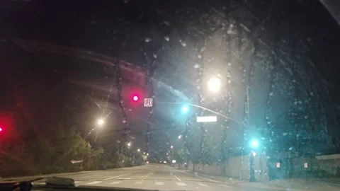 2 May 2026 Long Beach, California - Driving Interstate Freeway Mountain Street Stock Footage 345536837